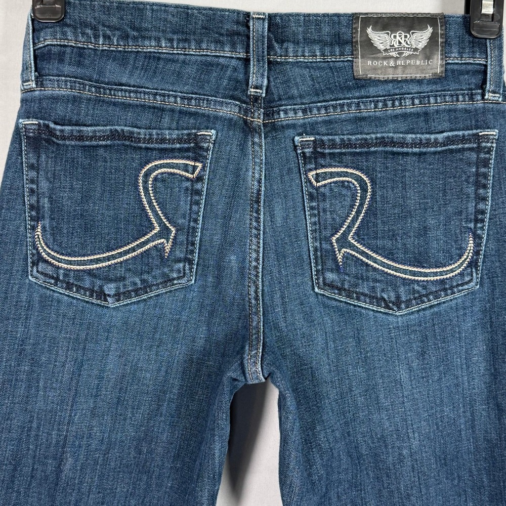 Rock & Republic Stella Jeans Women's Size 29 (Act 30) Dark‎ Wash Straight Denim